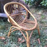 Children's basket rattan chair
