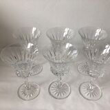 Suite of 6 former Baccarat crystal wine glasses