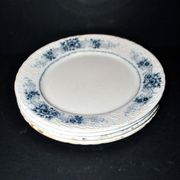 Sarreguemines set of 4 antique Aïda flat plates in earthenware from Sarreguemines U&C 19th century.