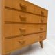 1960s vintage mid-century modern oak chest of drawers