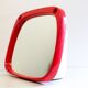 Miroir space age en plastique rouge vintage