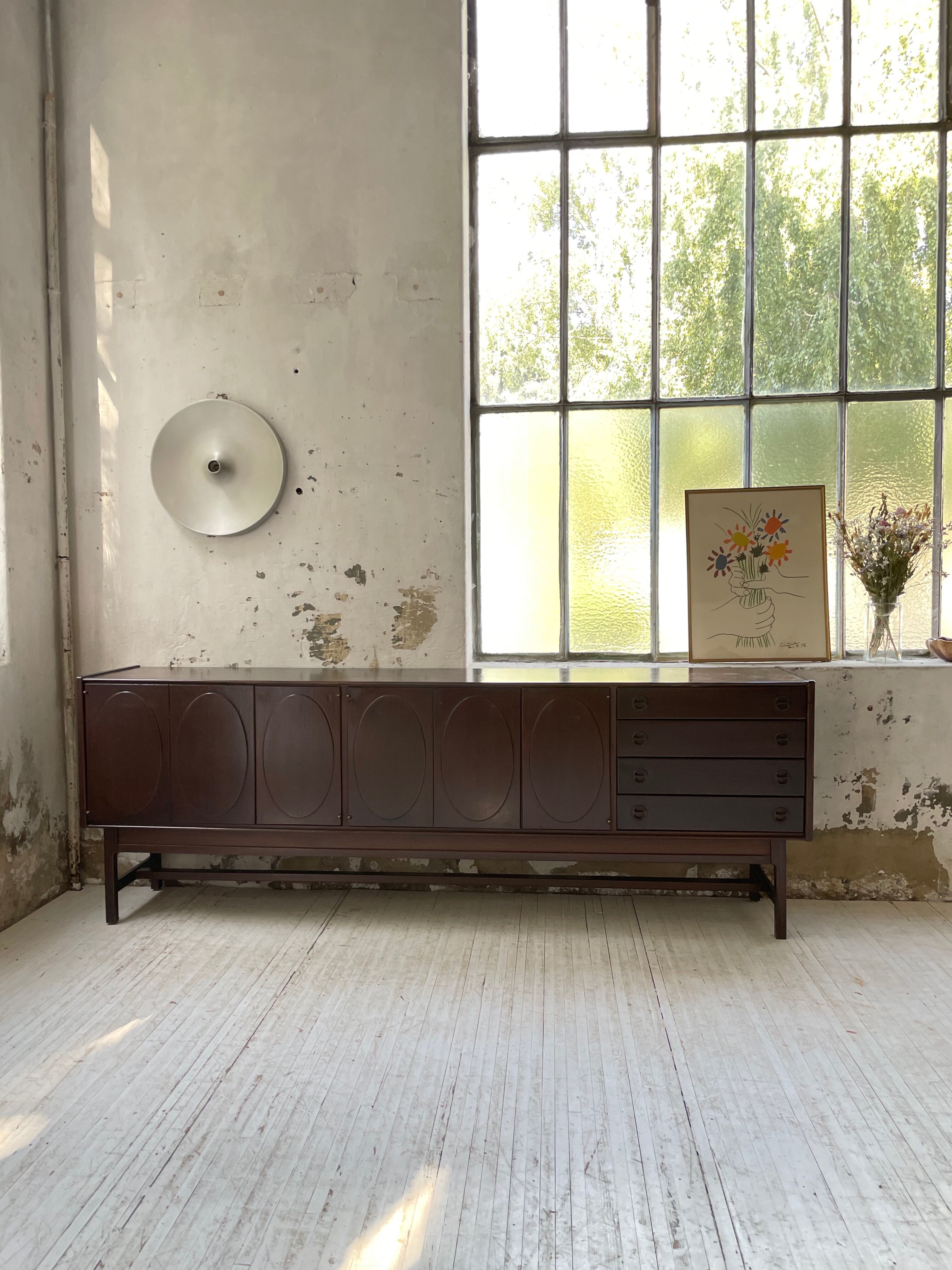 Walnut row Roche Bobois 240 cm