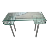 Bureau en verre des années 80