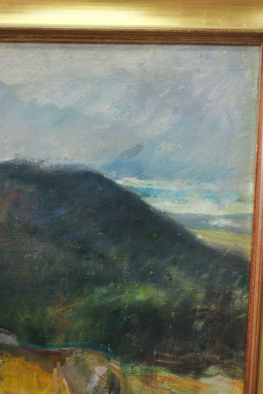 David Wallin (1879-1957), Romantic Painting , 1917, Oil on Canvas, Framed