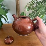 Brick red sandstone teapot from Saint Amand en Puisaye