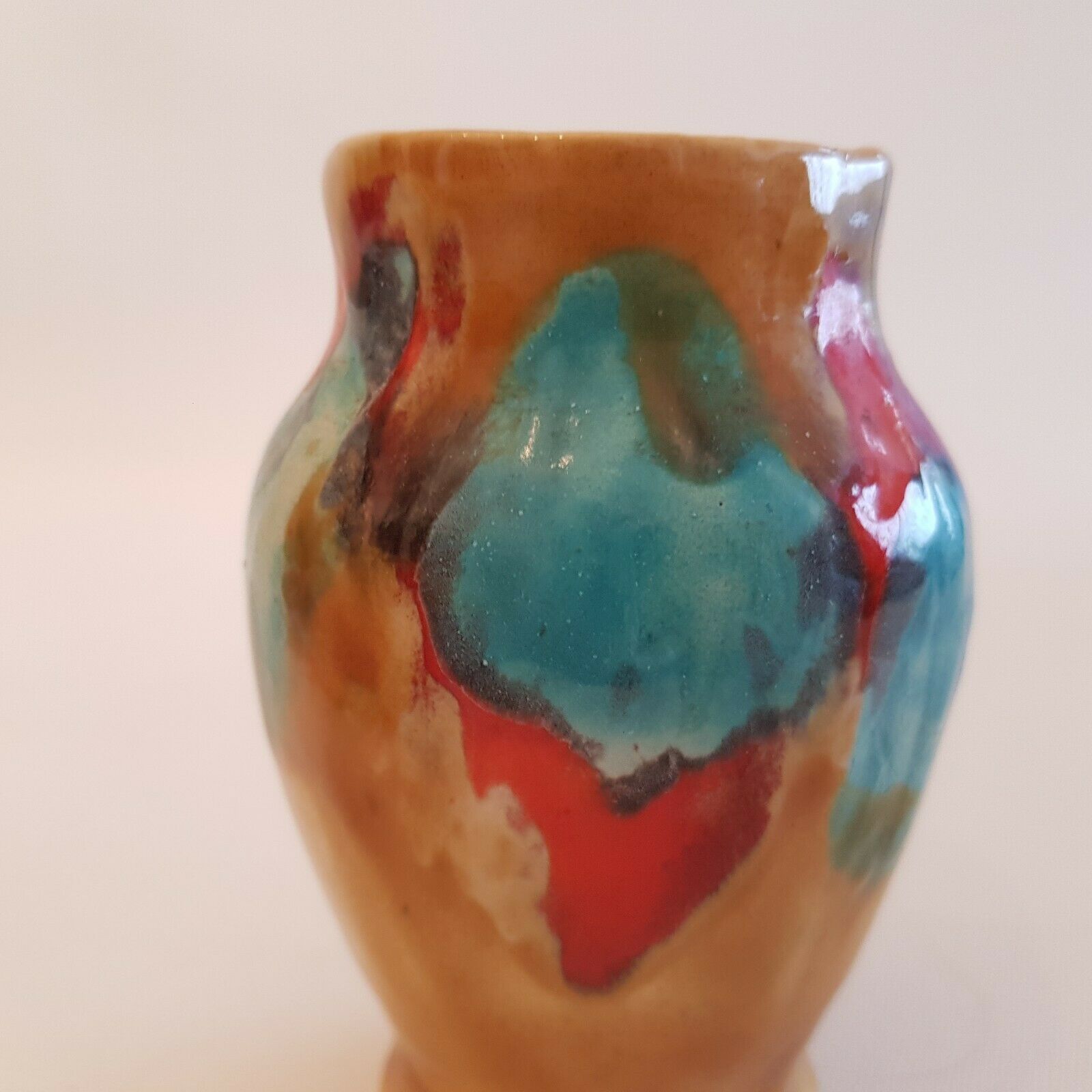 Ceramic vase enamelled Anduze pottery
