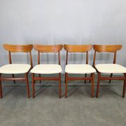 Set of 4 Danish Teak Dining Chairs by Schionning & Elgaard, 1960s