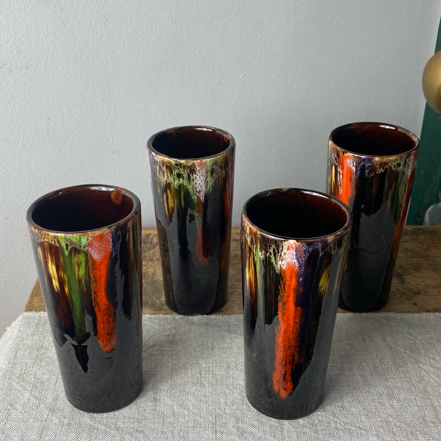 Verres  à orangeade en céramique Vallauris