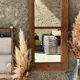 Hanging wooden mirror