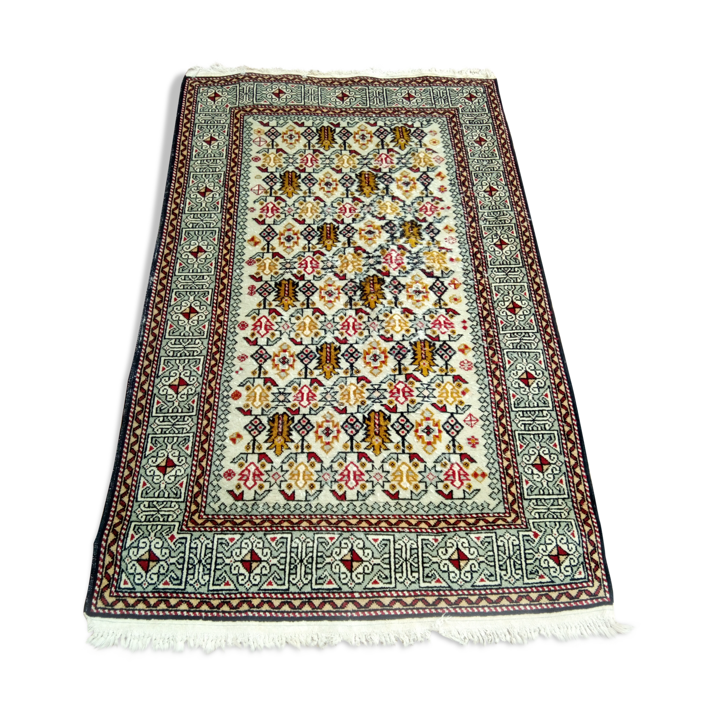 Ancient oriental carpet handmade 135 x 81cm