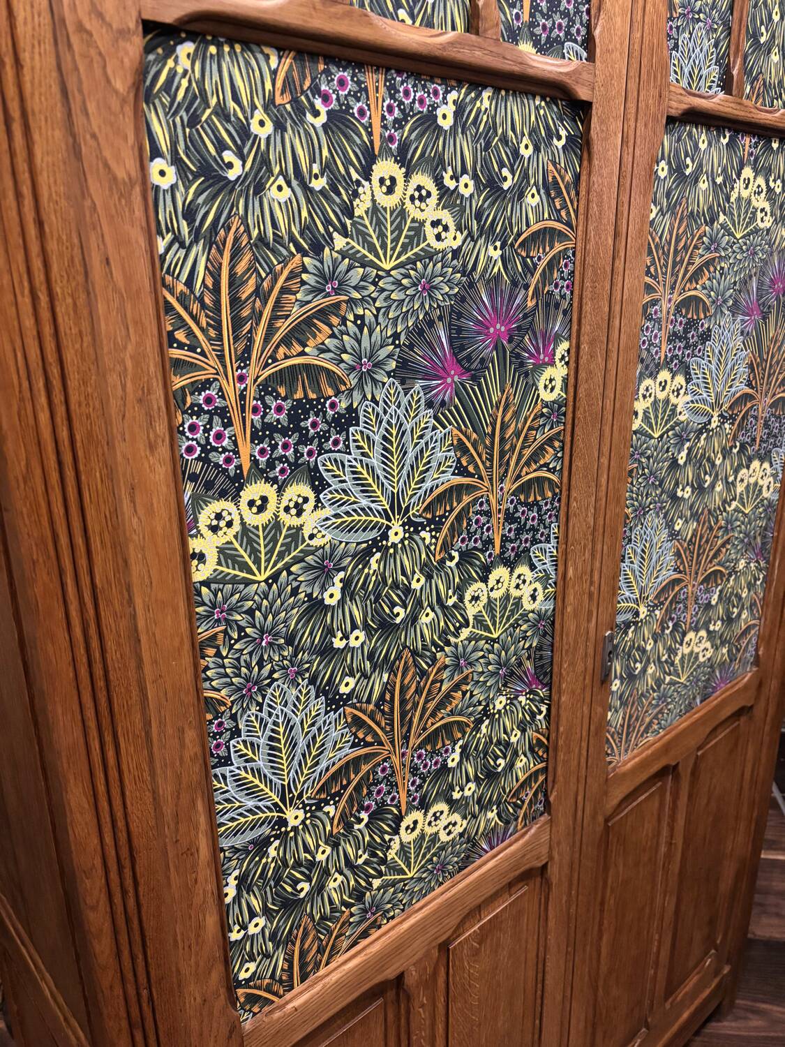 Vintage Parisian wooden wardrobe