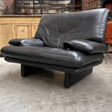 Paire de fauteuils design cuir buffle