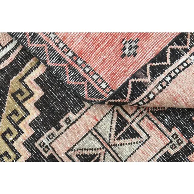 1970s Turkish Oushak Handmade Wool Cotton Orange Runner Rug 92x331