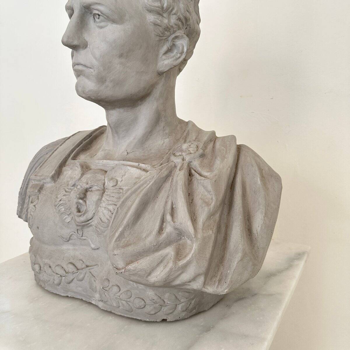 Italian Bust of Caesar in Plaster and Fiberglass, 1960