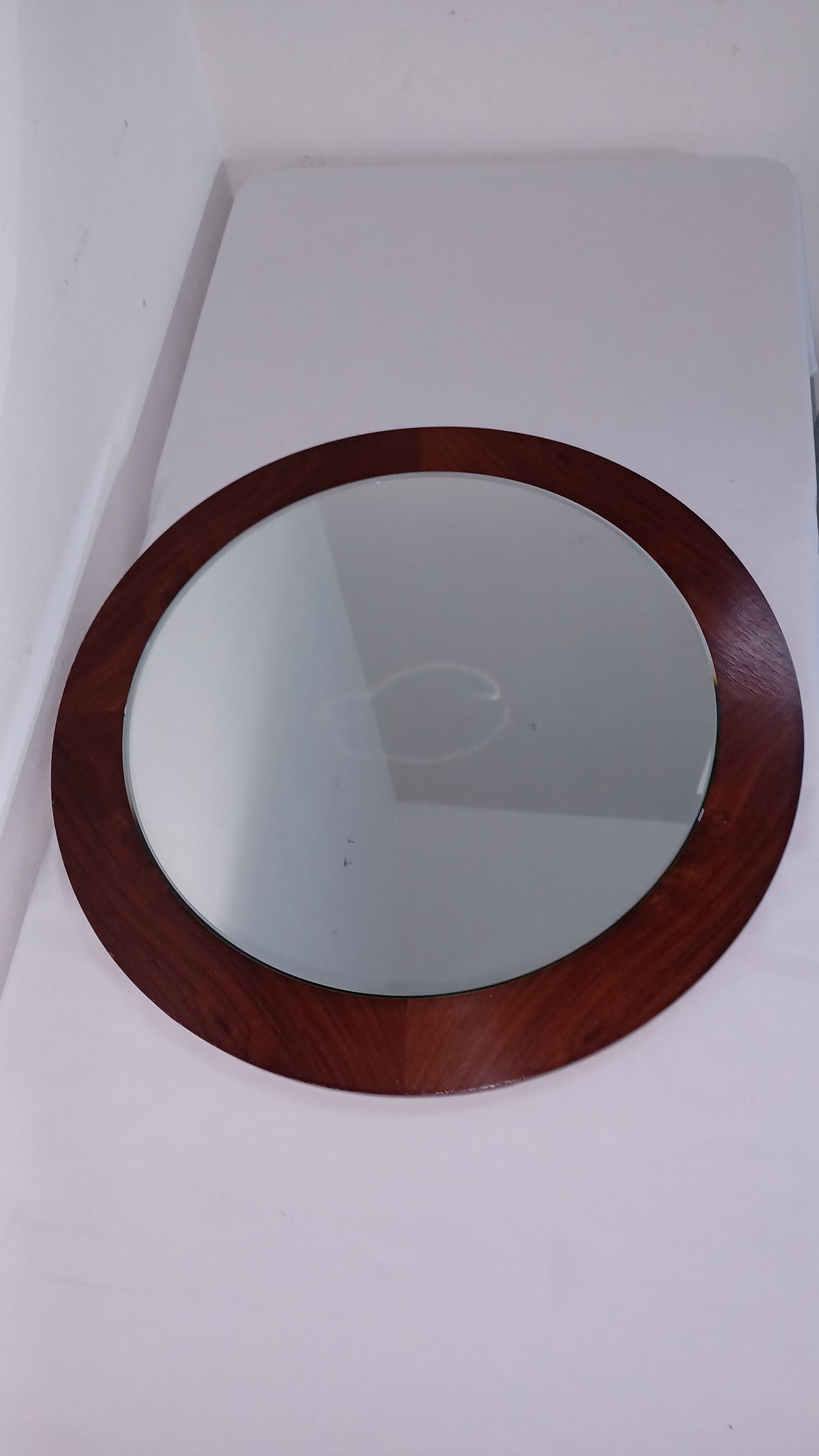 Miroir scandinave vintage en palissandre, années 1970