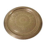 Algerian brass tray vintage mid 20th century