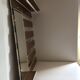 Slatted wall coat rack with mirror, modernist design, 1960s