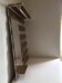 Slatted wall coat rack with mirror, modernist design, 1960s