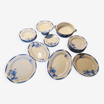 Ceramic tableware set by Gien ''Mona''