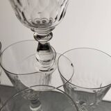 6 crystal wine glasses