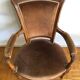 Fauteuil style directoire velours marron