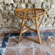 Vintage rattan stool, France 1970s