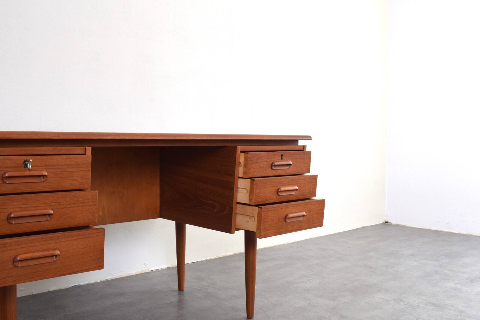 Mid-Century Danish Teak Executive Desk, 1960s.
