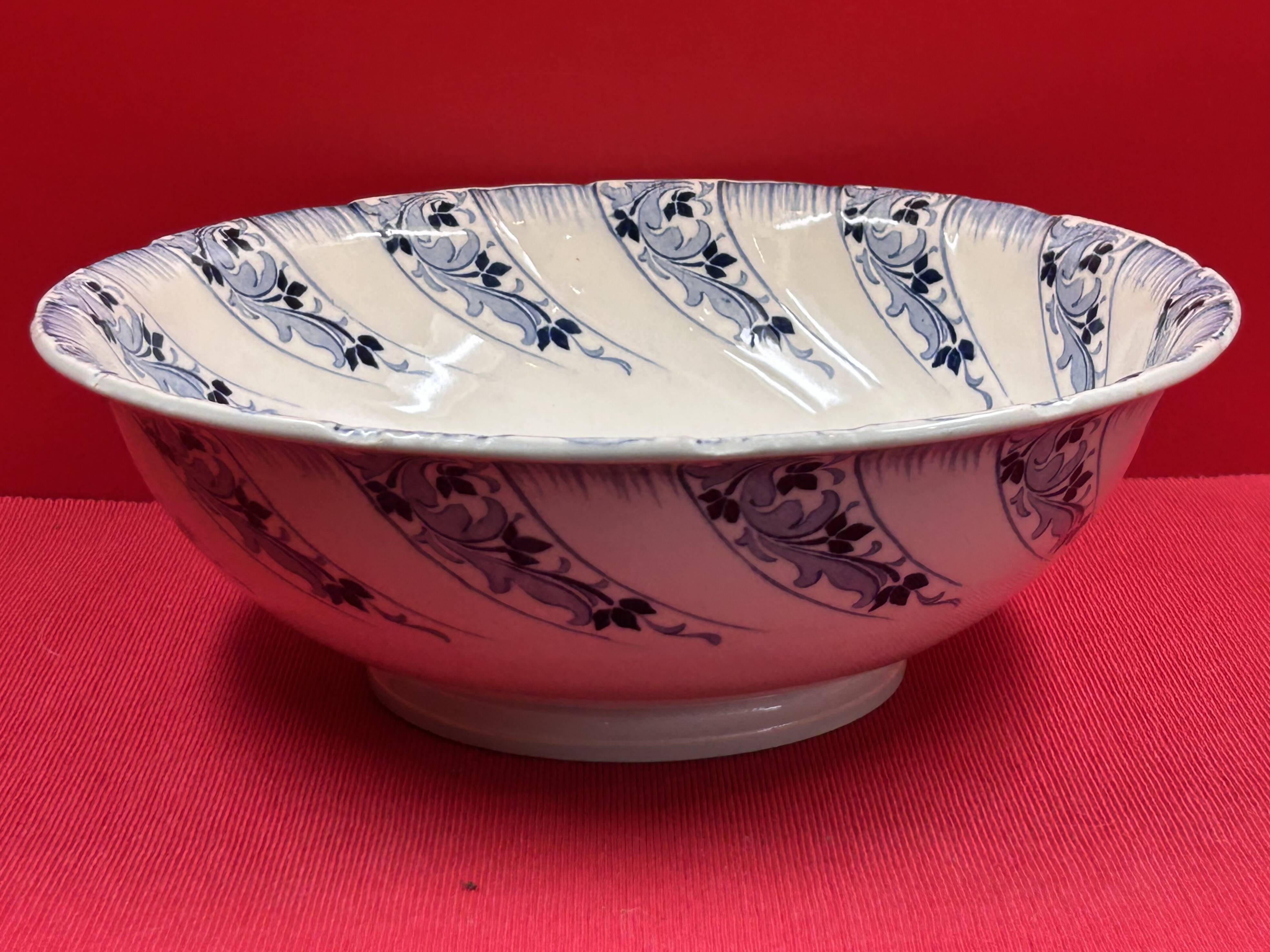 Large Lunéville Earthenware Salad Bowl