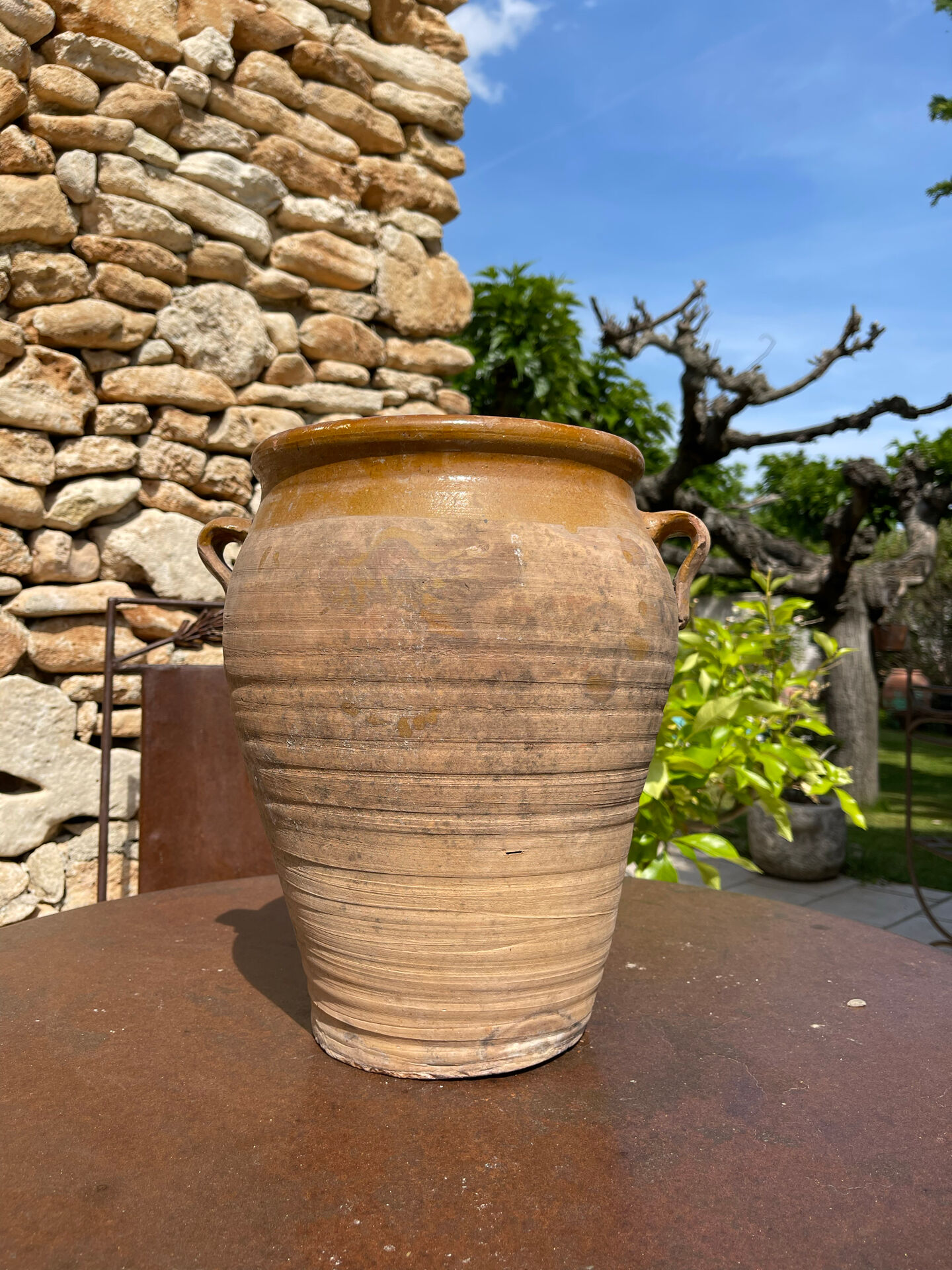 Jarre poterie en terre cuite ancienne
