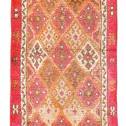 Tapis de couloir vintage saumon et pêche pour cuisine, 93x290 cm