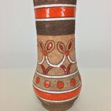 Vase 1970 Fratelli Fanciulacci, ceramic orange sandstone