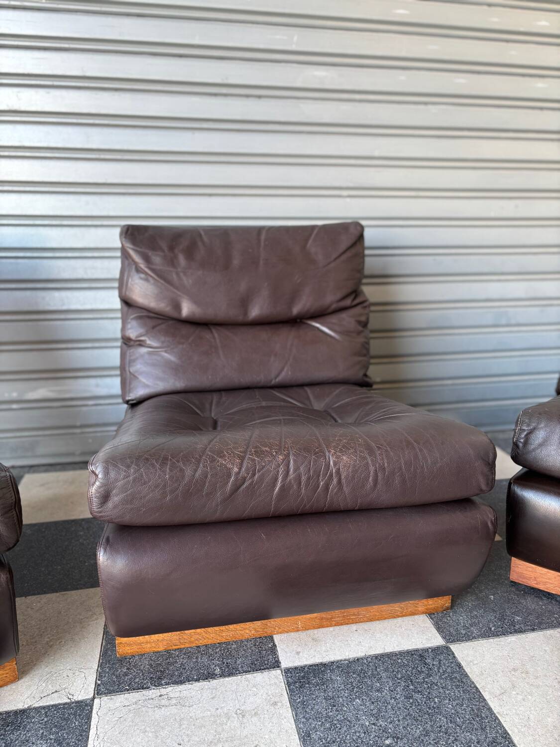 Chauffeuse cuir Roche Bobois