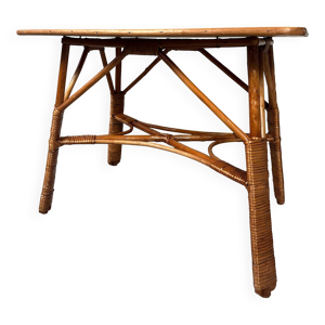 Table en rotin vintage - boho