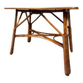 Vintage rattan table – boho