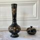 Vintage vase black gold