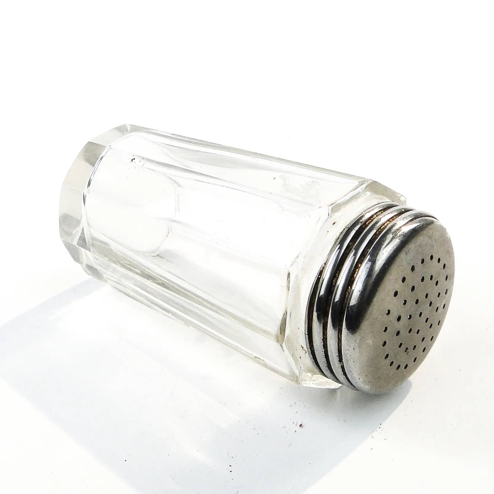 Mid-century modern salt shaker, glass, Germany, 1950s