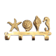Coat rack or towel rack vintage bronze shells