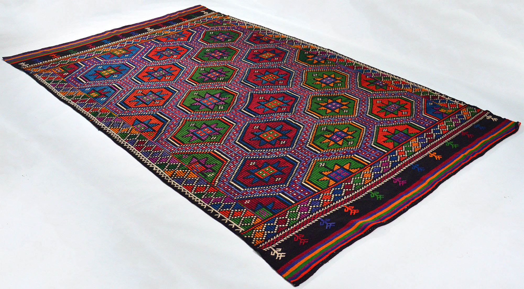 Anatolian handmade kilim rug 316 cm x 194 cm