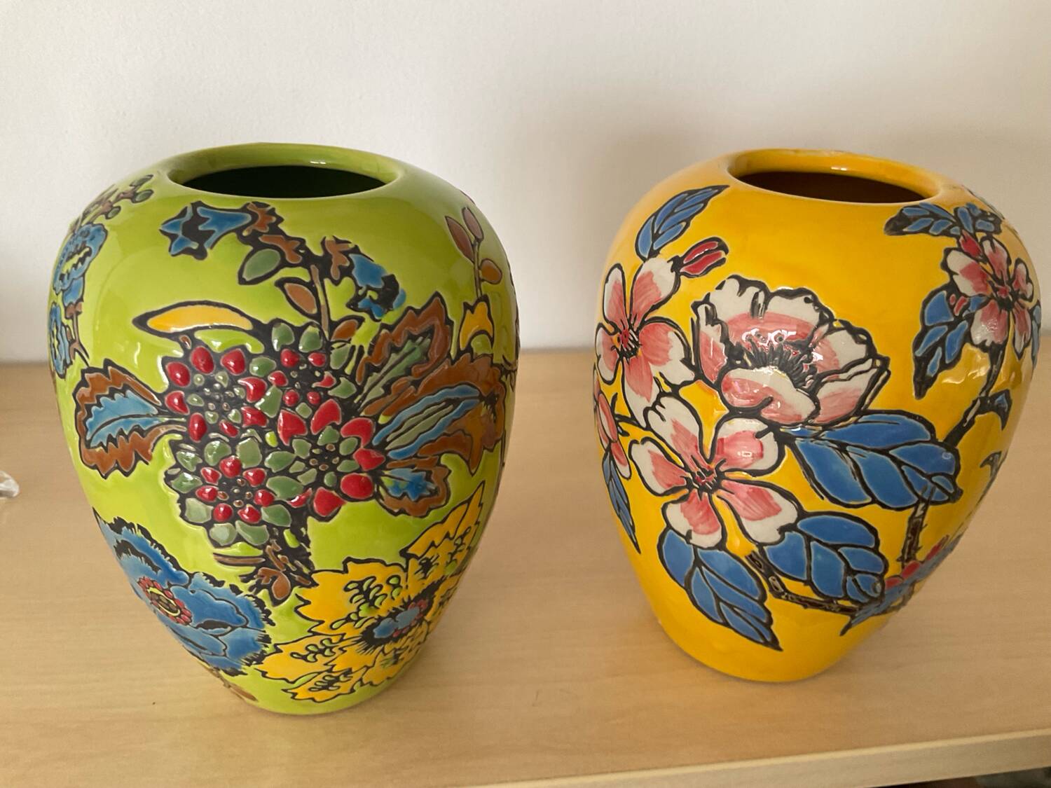 Duo de vases vintage en céramique