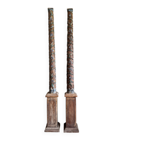 Paire de colonnes décoratives