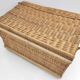 Vintage braided wicker trunk