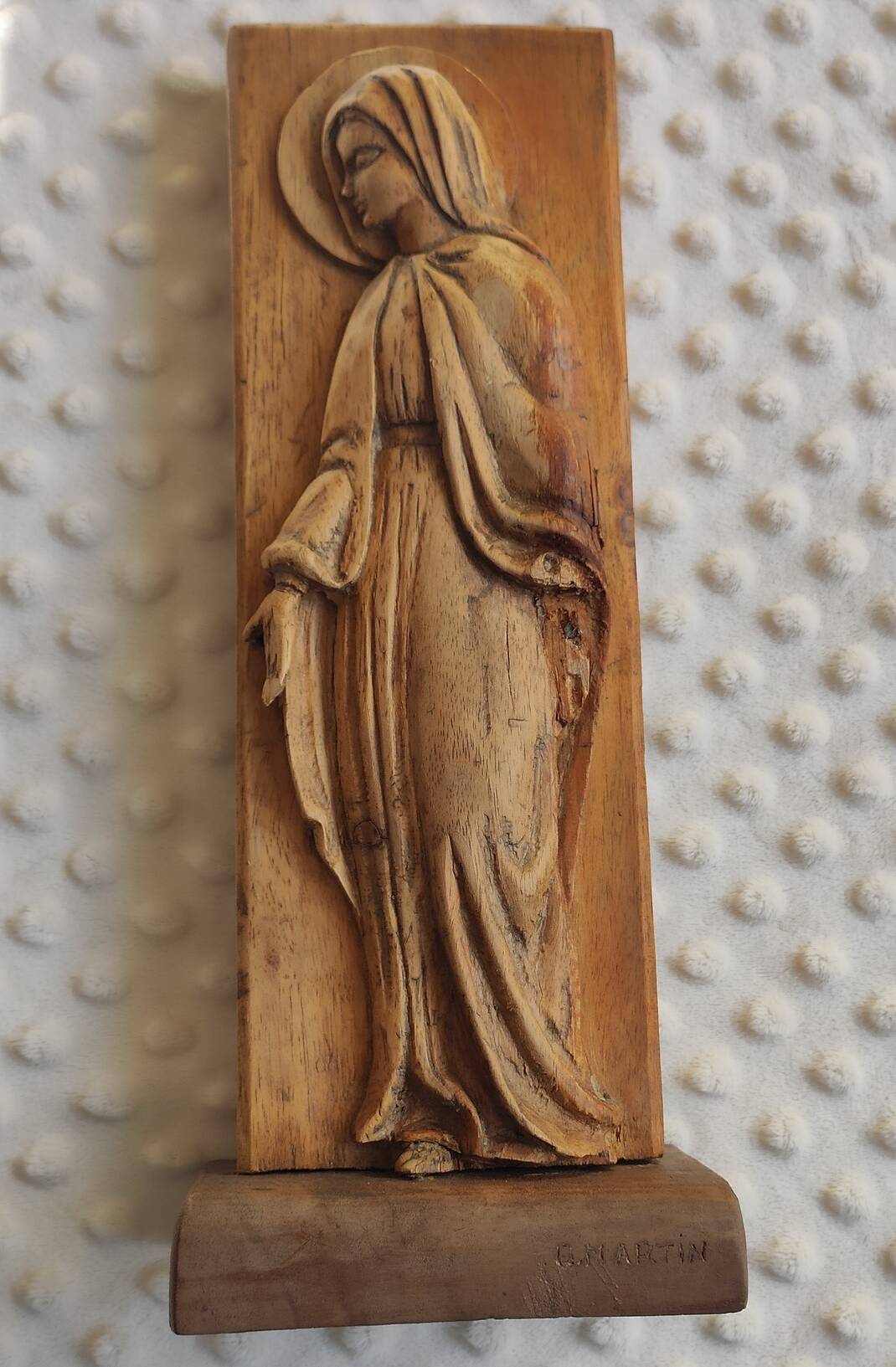Virgin wooden sculpture