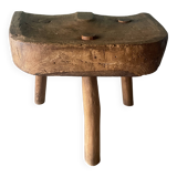 Solid oak tripod stool