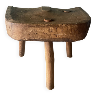 Solid oak tripod stool