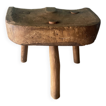 Tabouret tripode chêne massif