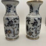 Pair of Bayeux porcelain baluster vases, 19th century
