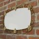 1950s oval brass mirror - 38x69cm