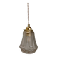 Vintage art deco tulip pendant light in frosted glass