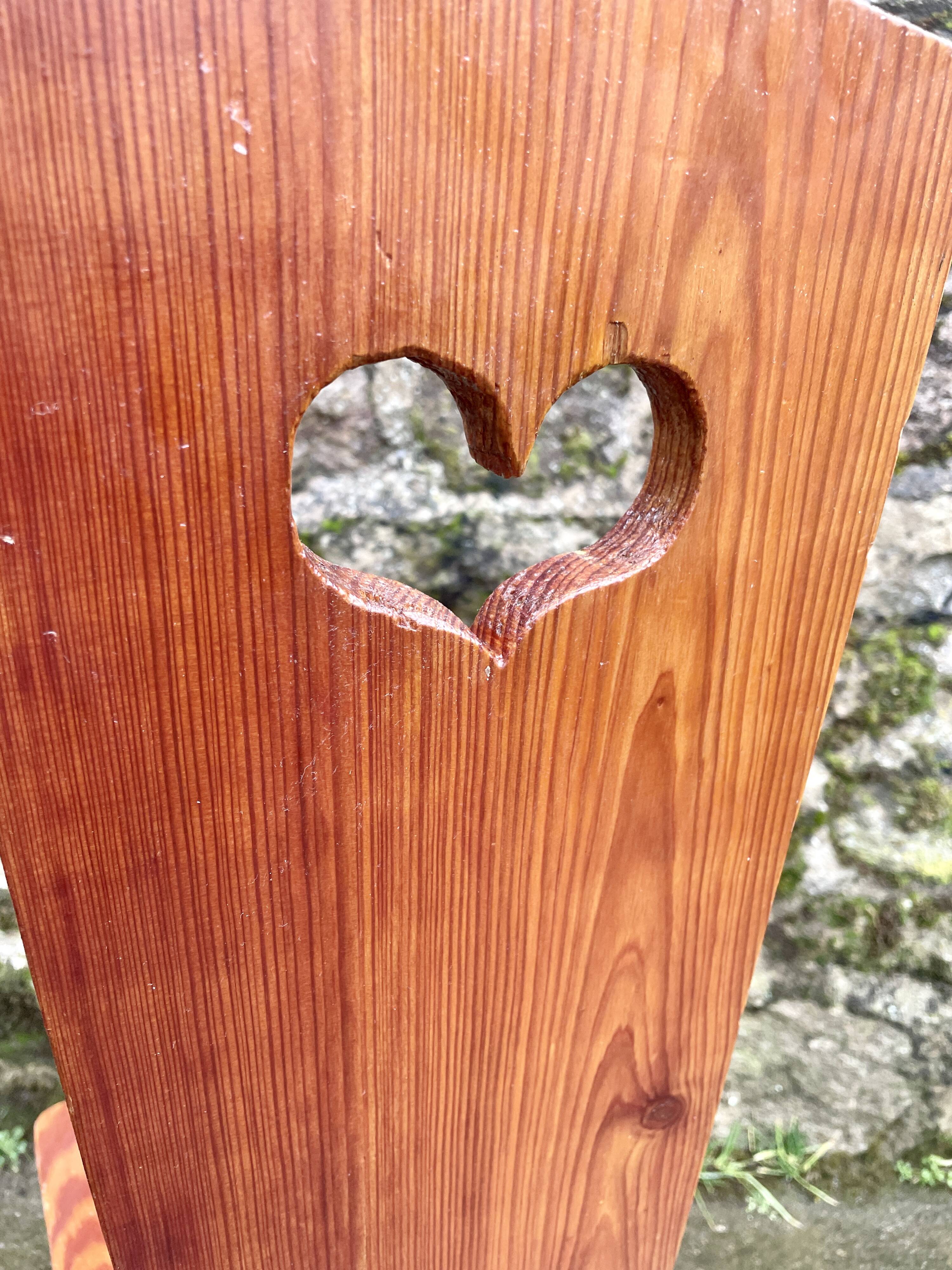 Handcrafted pine chair