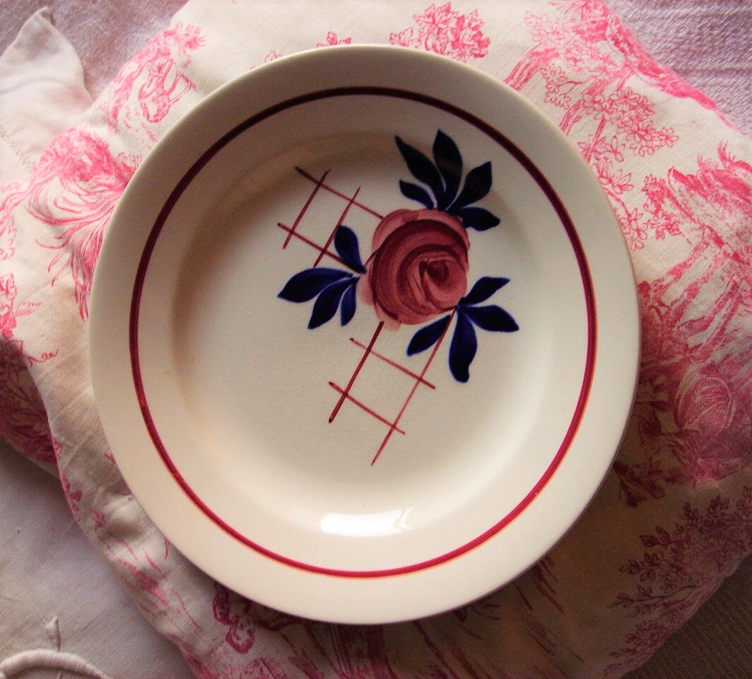 Set of 4 dinner plates St. Amand Art Deco 1932